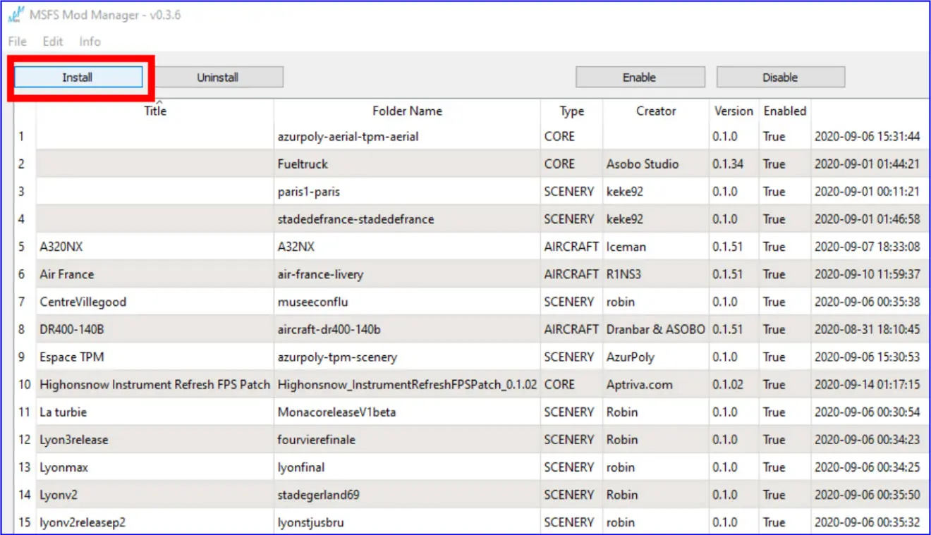 Simvol Tutoriels FS2020 Gérer vos mods/addons avec MSFS Mod Manager